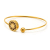316L Stainless Steel Seawater Shells Elastic Cord Adjusting Opening Bracelet Electroplated Fashion Jewelry