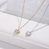 Titanium Steel Shell Love Heart Pendant Clavicle Chain With Electroplating For Women Light Luxury High End Niche Simple Cold Style All Match