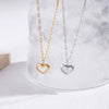 Titanium Steel Shell Love Heart Pendant Clavicle Chain With Electroplating For Women Light Luxury High End Niche Simple Cold Style All Match