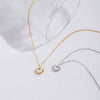 Titanium Steel Shell Love Heart Pendant Clavicle Chain With Electroplating For Women Light Luxury High End Niche Simple Cold Style All Match