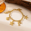Titanium Steel Shell Necklace With Marine Life Pattern Electroplated For Women Holiday Style Jewelry