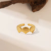 Titanium Steel Shell Necklace With Marine Life Pattern Electroplated For Women Holiday Style Jewelry