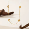 Titanium Steel Shell Necklace With Marine Life Pattern Electroplated For Women Holiday Style Jewelry