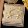 Titanium Steel Shell Necklace With Marine Life Pattern Electroplated For Women Holiday Style Jewelry