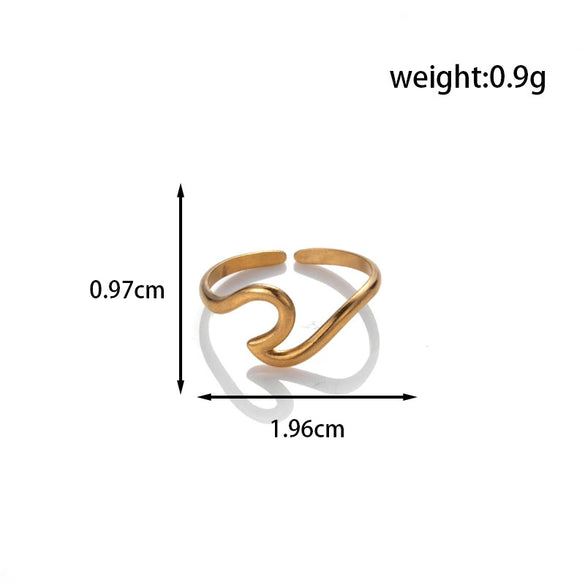 Titanium Steel Simple Fashion Ring With Joker Moon And Five Pointed Star Patterns Metallic Finish Adjustable Electroplated