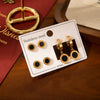 Titanium Steel Simple Geometric Women's Earring Set With Electroplating