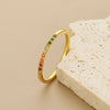 Titanium Steel Simple Style Geometric Zircon Rings