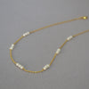Titanium Steel Simple Style Pearl Geometric Necklace