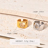Titanium Steel Simple Style Solid Color Hollow Out Inlay Zircon Open Rings