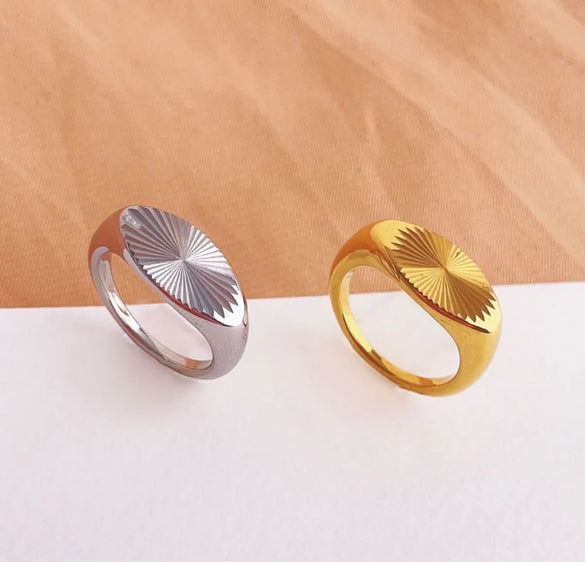 Wholesale Jewelry Simple Style Solid Color 304 Stainless Steel Titanium Steel 18K Gold Plated Rings