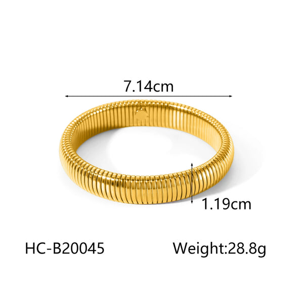 Titanium Steel Singlelayer Elastic Snake Chain Bracelet Geometric Diamond Style