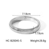Titanium Steel Singlelayer Elastic Snake Chain Bracelet Geometric Diamond Style