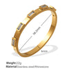 316L Stainless Steel Sixpointed Star Buckle Bracelet 18K Goldplated With Zircon