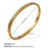 316L Stainless Steel Sixpointed Star Buckle Bracelet 18K Goldplated With Zircon