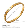 316L Stainless Steel Sixpointed Star Buckle Bracelet 18K Goldplated With Zircon