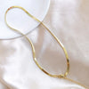 Titanium Steel Snake Bone Chain Electroplated Women's Niche Thin All Match Necklace With Geometric Design