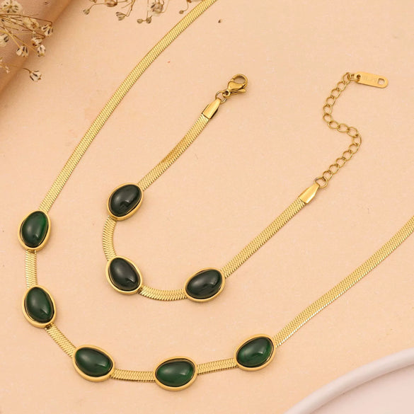 Titanium Steel Snake Bone Chain Necklace For Women Electroplated Simple Fashion
