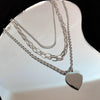 Titanium Steel Snake Bone Chain Necklace With Geometry Pendant For Women Real Gold Plating