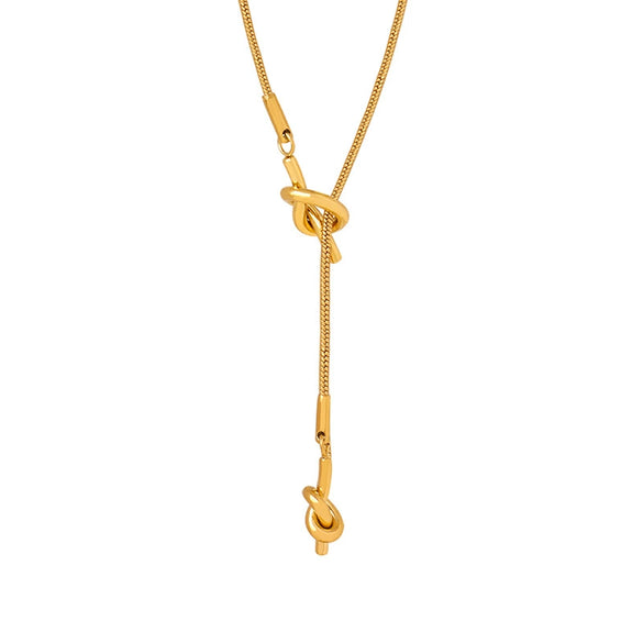 316L Stainless Steel Snake Bone Chain With Geometric Design Electroplated Long Neck Chain Accessories For Girls