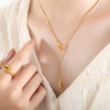 316L Stainless Steel Snake Bone Chain With Geometric Design Electroplated Long Neck Chain Accessories For Girls