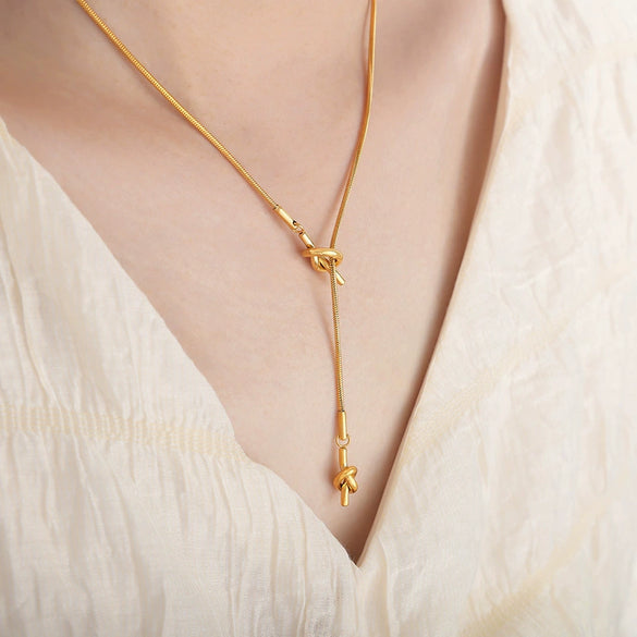 316L Stainless Steel Snake Bone Chain With Geometric Design Electroplated Long Neck Chain Accessories For Girls