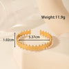 Titanium Steel Snakeshaped Ginkgo Leaf Cold Style Simple Allmatch Opening Adjustable Bracelet Electroplated
