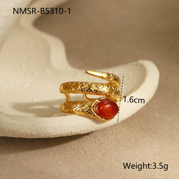 Titanium Steel Snakeshaped Jewelry With Constellation And Zodiac Patterns Electroplated For Women