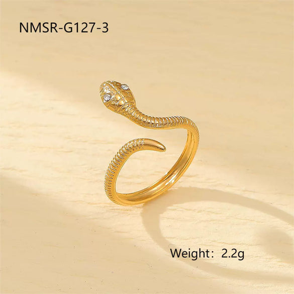 Titanium Steel Snakeshaped Jewelry With Constellation And Zodiac Patterns Electroplated For Women