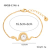 Titanium Steel Snakeshaped Jewelry With Constellation And Zodiac Patterns Electroplated For Women