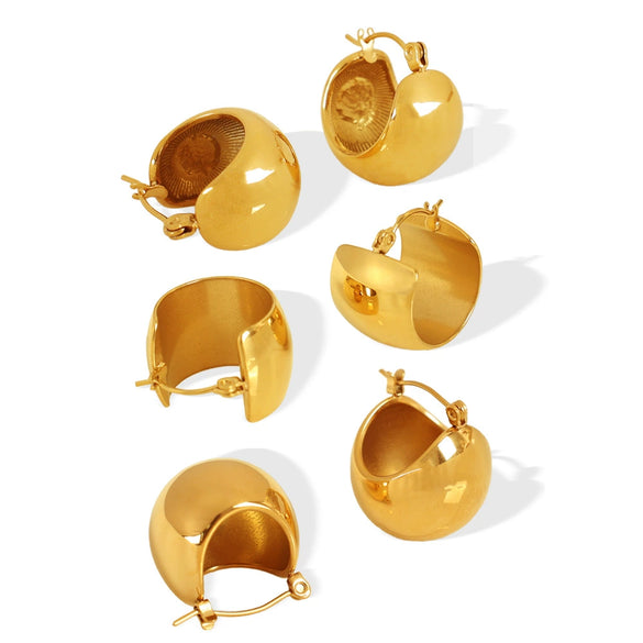 316L Stainless Steel Spherical Fashion Retro Geometric Electroplated Women's Earrings