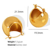 316L Stainless Steel Spherical Fashion Retro Geometric Electroplated Women's Earrings