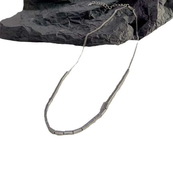 Titanium Steel Square Non Fading Hip Hop Necklace For Men And Women Trendy Personality Sweater Chain Accessories