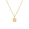 Titanium Steel Square Rose Butterfly Pendant Necklace With Geometric Pattern And Vacuum Electroplating In Furnace Cartoon Style Unisex