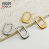 Titanium Steel Square Thread Ushaped Geometric Ear Stud Earrings Electroplated With Gold