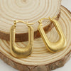 Titanium Steel Square Thread Ushaped Geometric Ear Stud Earrings Electroplated With Gold