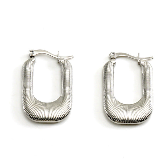 Titanium Steel Square Thread Ushaped Geometric Ear Stud Earrings Electroplated With Gold