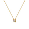 Titanium Steel Square Zircon Geometric Normcore Style Electroplating Necklace Unisex Accessory