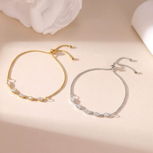 Titanium Steel Stacked Bracelet Geometric Inlaid Zircon Electroplated Light Luxury Women's Jewelry