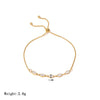Titanium Steel Stacked Bracelet Geometric Inlaid Zircon Electroplated Light Luxury Women's Jewelry