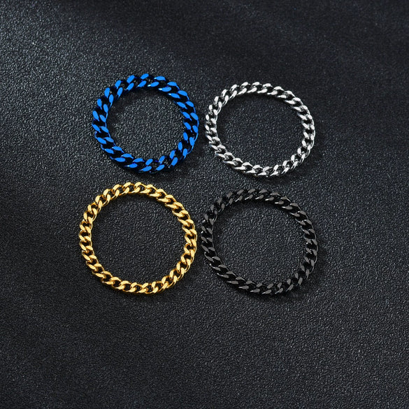 Titanium Steel Stacked Jewelry Geometric Style Electroplated For Women