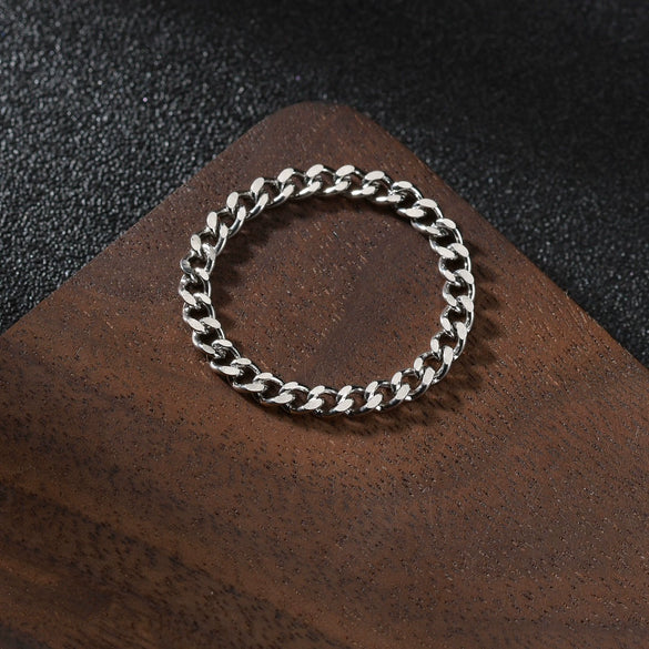 Titanium Steel Stacked Jewelry Geometric Style Electroplated For Women