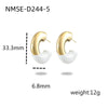 Titanium Steel Stainless Steel C Shape Electroplated Fashion Light Luxury Women's Earrings