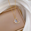 Titanium Steel Stainless Steel Copper Unisex Cartoon Animal Zodiac Full Diamond Necklace