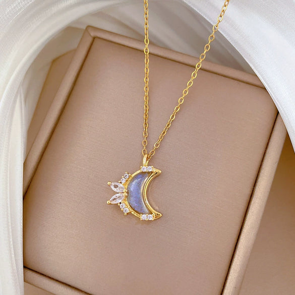 Titanium Steel Stainless Steel Copper Unisex Cartoon Animal Zodiac Full Diamond Necklace