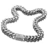Titanium Steel Stainless Steel Cuban Chain Hiphop Geometric Microinlaid White Diamond Clasp Encrypted Necklace With Polishing And Electroplating For Men