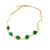 Titanium Steel Stainless Steel Drop Shape Retro Niche Design Sense Clavicle Snake Bone Chain Necklace For Women With Electroplating