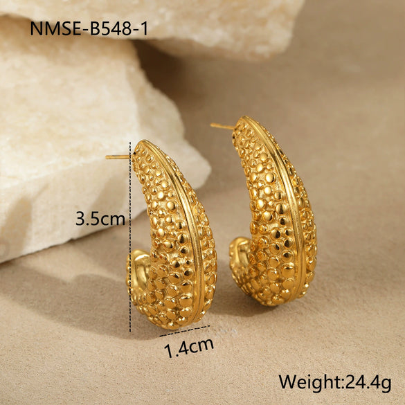 Titanium Steel Stainless Steel Geometric Goldplated Electroplated Women's Earrings