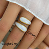 Titanium Steel Stainless Steel Geometric Round Ring With Black And White Enamel Real Gold Plating Retro Opening Nonfading Oil Dripping For Women