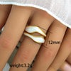Titanium Steel Stainless Steel Geometric Round Ring With Black And White Enamel Real Gold Plating Retro Opening Nonfading Oil Dripping For Women