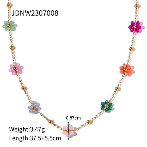Titanium Steel Stainless Steel Geometric Style Women's Necklace With Electroplating Process